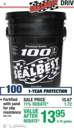 Menards Sealbest driveway sealer 100 offer