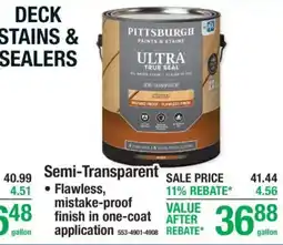 Menards Pittsburgh ultra true seal offer