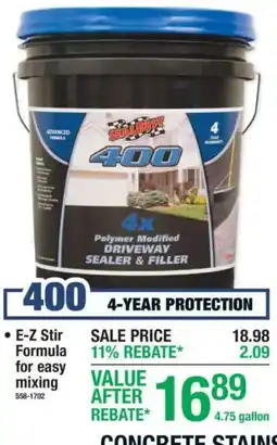 Menards Sealbest 400 polymer modified driveway sealer & filler offer