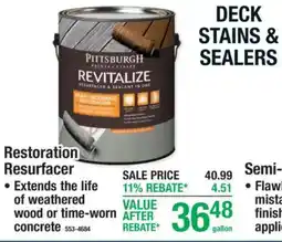 Menards Pittsburgh revitalize restoration resurfacers offer