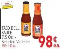Ingles Markets Taco Bell Sauce offer