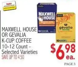 Ingles Markets Maxwell House or Gevalia K-Cup Coffee offer