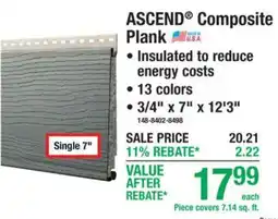 Menards Ascend composite plank offer