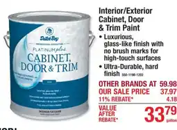 Menards Dutch Boy cabinet, door & trim paint offer