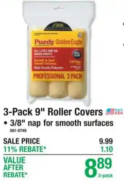 Menards Purdy Golden Eagle 3-Pack 9" Roller Covers offer