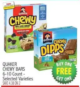Ingles Markets Quaker chewy bars offer