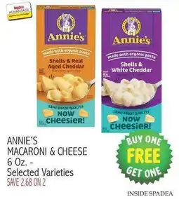 Ingles Markets Annie's macaroni & cheese offer