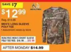 Dunham's Sports RealTree men's long sleeve poly tee offer