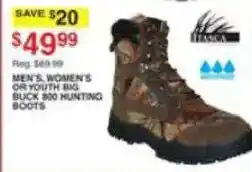 Dunham's Sports Itasca men's, women's or youth big buck 800 hunting boots offer