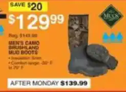 Dunham's Sports Muck Men's Camo Brushland Mud Boots offer