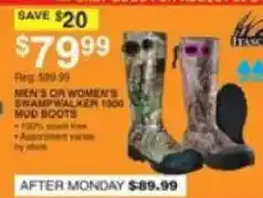 Dunham's Sports Taco men's or women's swampwalker 1000 mud boots offer