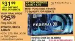 Dunham's Sports Federal power shock ammo offer