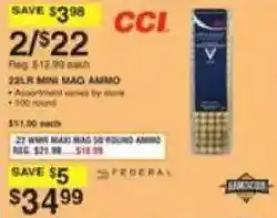 Dunham's Sports Cci 22lr mini mag ammo offer