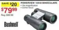 Dunham's Sports Bushnell Powerview 10x42 Binoculars offer