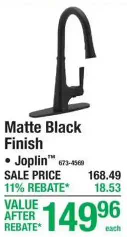 Menards Joplinâ„¢ Matte Black Finish offer
