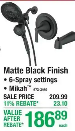 Menards Mikah matte black finish offer