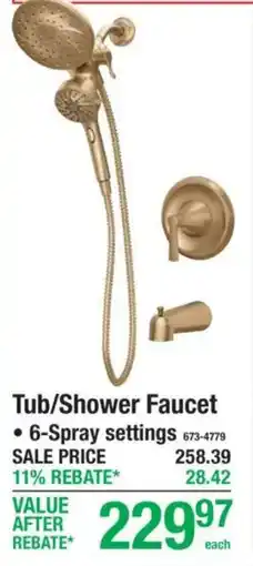 Menards Tub/Shower Faucet offer