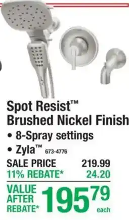 Menards Spot Resistâ„¢ Brushed Nickel Finish offer