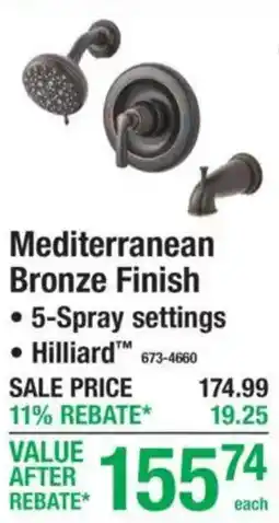 Menards Hilliardâ„¢ Mediterranean Bronze Finish offer