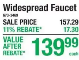 Menards Widespread Faucet offer