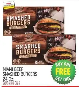 Ingles Markets Miami Beef Smashed Burgers offer