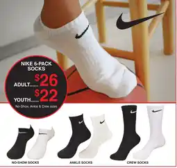 Dunham's Sports Nike 6-Pack Socks offer