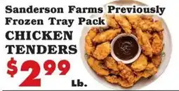 Foodland Sanderson Farms chicken tenders offer