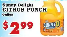 Foodland Sunny Delight citrus punch offer