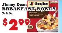 Foodland Jimmy Dean breakfast bowls offer