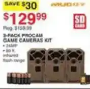 Dunham's Sports Wild Oy 3-pack procam game cameras kit offer