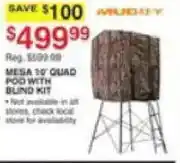 Dunham's Sports Muddy Mesa 10' Quad Pod with Blind Kit offer