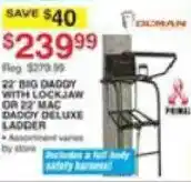 Dunham's Sports Oldman 22' Big Daddy with Lockjaw or 22' Mac Daddy Deluxe Ladder offer
