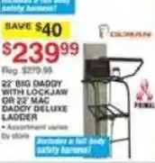 Dunham's Sports Oldman 22' Big Daddy with Lockjaw or 22' Mac Daddy Deluxe Ladder offer