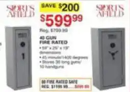 Dunham's Sports Sports Afield 40 Gun Fire Rated Safe offer