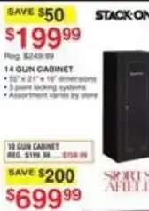 Dunham's Sports Stack-On 14 gun cabinet offer