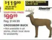 Dunham's Sports Sears crossbow buck offer