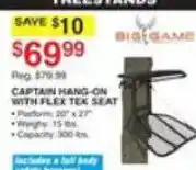 Dunham's Sports Big Game Captain Hang-On With Flex Tek Seat offer