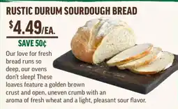 Central Market Rustic Durum Sourdough Bread offer