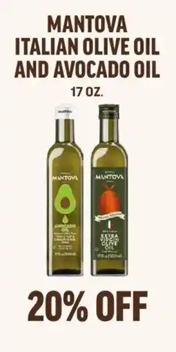 Central Market Mantova italian olive oil and avocado oil offer