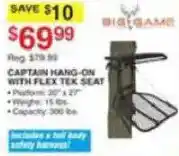Dunham's Sports Captain Hang-On With Flex Tex Seat offer