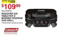 Dunham's Sports Coleman Roadtrip 225 Tabletop 2 Burner Propane Gas Grill offer