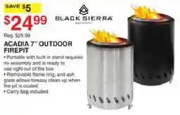 Dunham's Sports Black Sierra Acadia 7" Outdoor Firepit offer