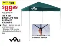 Dunham's Sports Yoli 10' X 10' easylift 100 instant canopy offer