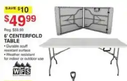 Dunham's Sports Wfs 6' centerfold table offer