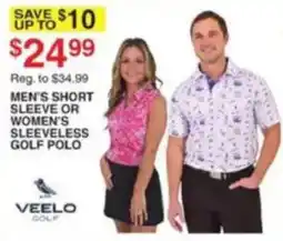 Dunham's Sports Veelo Golf Men's Short Sleeve or Women's Sleeveless Golf Polo offer