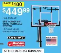 Dunham's Sports Lifetime sfs power 54" portable system offer