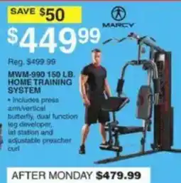 Dunham's Sports Marcy mwm-990 150 lb. home training system offer
