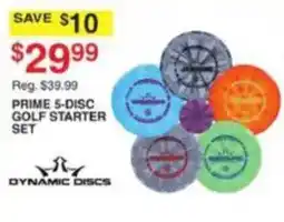 Dunham's Sports Dynamic Discs Prime 5-Disc Golf Starter Set offer