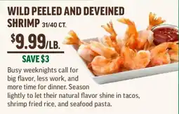 Central Market Wild peeled and deveined shrimp offer
