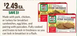 Central Market Jones all natural pork sausage offer